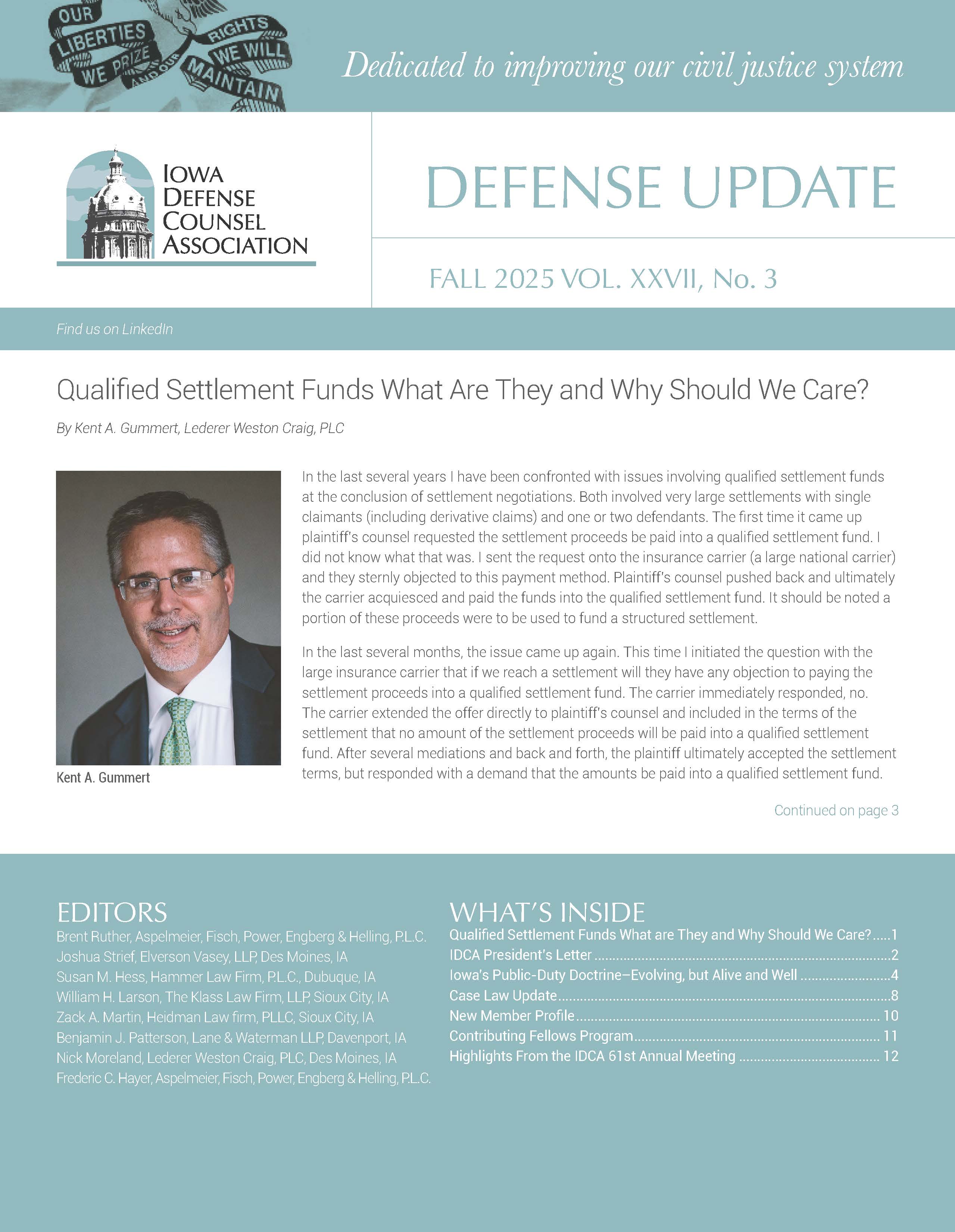 Cover of the Fall 2025 issue of Defense Update